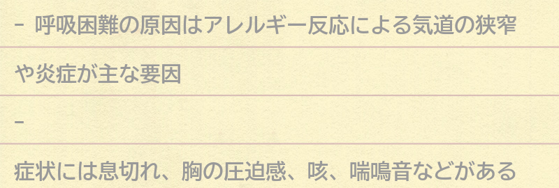 呼吸困難が起こる原因と症状の要点まとめ