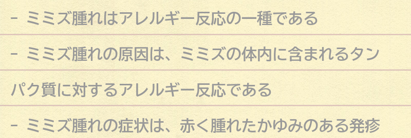 ミミズ腫れの原因とは？の要点まとめ