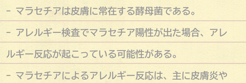 アレルギー検査でマラセチア陽性とは?の要点まとめ