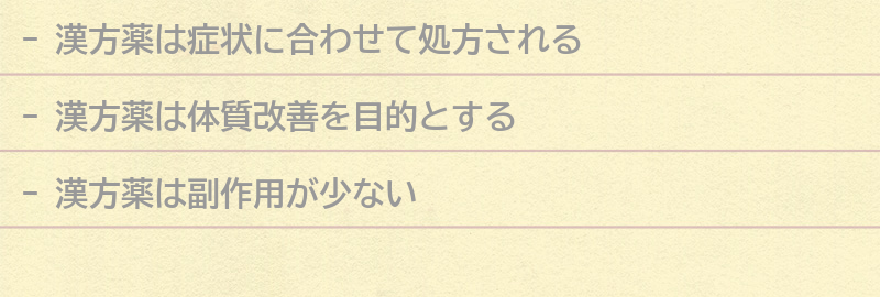 漢方薬の基本的な考え方の要点まとめ